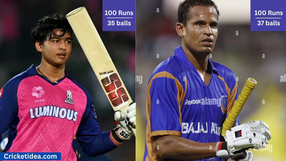 5 भारतीय जिन्होंने IPL में सबसे कम गेंद में लगाया शतक। पहले नंबर पर सिर्फ 14 साल के वैभव सूर्यवंशी।